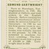Edmund Cartwright.  Power loom.