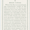 Bacon curing.