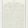 Men's clothing.