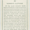 Women's clothing.