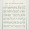 Toilet preparations.