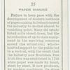 Paper making.