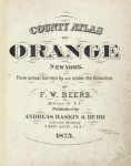County atlas of Orange, New York