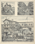 Res. of W. S. Benedict, Warwick, N.Y.; Res. of Chas. L. Morehouse, Town of Warwick, N.Y.; National Hotel, Warwick, N.Y., Demerest Hall attached, T. H. Demerest Prop. Good Livery connected with this house