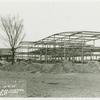 Administration Building - Construction - Cafeteria wing and main entrance looking East