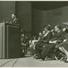 American Common - Lieutenant Governor Charles Poletti speaking at dedication, Eleanor Roosevelt seated in background