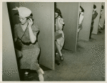 American Telephone & Telegraph Exhibit - Women taking hearing tests