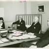 American Telephone & Telegraph Exhibit - Walter Gifford, Stephen Voorhees and Thomas Donovan in Board of Director's Room