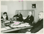 American Telephone & Telegraph Exhibit - Walter Gifford, Stephen Voorhees and Thomas Donovan in Board of Director's Room