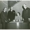 American Telephone & Telegraph Exhibit - Frank Jewett, Walter Gifford, James Kilpatrick, and Helen Harper at Pedro the Voder