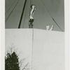 American Telephone & Telegraph Exhibit - Building - Statue of man in half