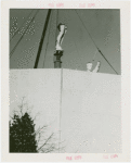 American Telephone & Telegraph Exhibit - Building - Statue of man in half