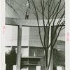 American Telephone & Telegraph Exhibit - Building - Trees and statue