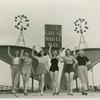Amusements - American Jubilee - Performers - Chorus girls in front of Great White Way sign