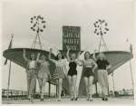 Amusements - American Jubilee - Performers - Chorus girls in front of Great White Way sign