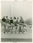 Amusements - American Jubilee - Performers - Chorus girls pose in front of pool at Constitution Hall