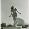 Amusements - American Jubilee - Performers - Christie, Irene - In front of Trylon and Perisphere