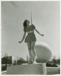 Amusements - American Jubilee - Performers - Christie, Irene - In front of Trylon and Perisphere