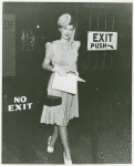 Amusements - American Jubilee - Performers - Eckhardt, Evelyn - Walking through gate