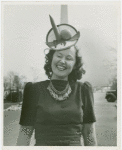 Amusements - American Jubilee - Performers - Monroe, Lucy - Wearing Trylon and Perisphere hat