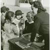 Amusements - American Jubilee - Scenes - School room, close-up of teachers and students