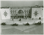 Amusements - American Jubilee - Scenes - Auto Parade - Cars enter (view from above)