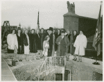 Amusements - Aquacade - Holm, Eleanor - At Aquacade dedication with Billy Rose and Grover Whalen