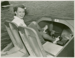 Amusements - Games and Rides - Girl in paddle boat