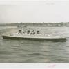 Amusements - Games and Rides - Miniature Boats - Man and woman in Queen Mary