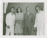 Amusements - Games and Rides - Parachute Jump - Rathbone couple with employees
