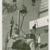 Amusements - Games and Rides - Parachute Jump - Comedy routine, smiling man