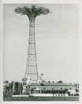 Amusements - Games and Rides - Parachute Jump - Cuban Village in foreground