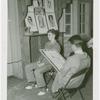 Amusements - Midway Activities - Artist drawing caricature of boy