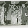 Amusements - Midway Activities - Barkers - Harold "Wandering" Smith kissing Lucy Monroe, Harvey Gibson watches