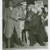 Amusements - Midway Activities - Barkers - Harold "Wandering" Smith with man in horse costume