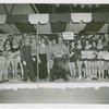 Amusements - Midway Activities - Barkers - Harold "Wandering" Smith with showgirls