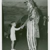 Amusements - Midway Activities - Uncle Sam - Shaking boy's hand