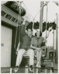 Amusements - Performers and Personalities - Jimmie Ellison and wife riding Parachute Jump