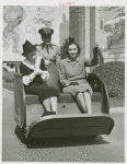 Amusements - Performers and Personalities - Marguerite Clark and Zasu Pitts in American Express push chair