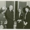 Amusements - Performers and Personalities - Sonja Henie with friends at Norwegian Pavilion
