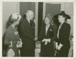 Amusements - Performers and Personalities - Sonja Henie with friends at Norwegian Pavilion