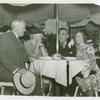 Amusements - Performers and Personalities - Harvey Gibson, Rachel Crothers, John Golden and Helen Hayes taking tea at Polish Pavilion