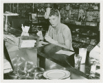 Amusements - Performers and Personalities - Actress smoking cigarette and drinking at bar