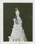 Amusements - Performers and Personalities - Bradshaw, Russell - Atop Church of Christ Tower with fireman