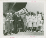 Amusements - Performers and Personalities - Fairbanks, Douglas Sr. and Jr. - Douglas Fairbanks Jr., Mary Lee Fairbanks, Grover Whalen and Fair employees