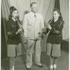 Amusements - Performers and Personalities - Musicians - Two girls playing clarinet while man looks on