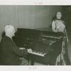 Amusements - Performers and Personalities - Musicians - Marion Anderson singing at piano