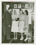 Amusements - Performers and Personalities - Musicians - Andrews Sisters - Signing record with Jack Dempsey