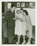 Amusements - Performers and Personalities - Musicians - Andrews Sisters - Signing record with Jack Dempsey