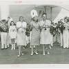 Amusements - Performers and Personalities - Musicians - Andrews Sisters - With marching band
